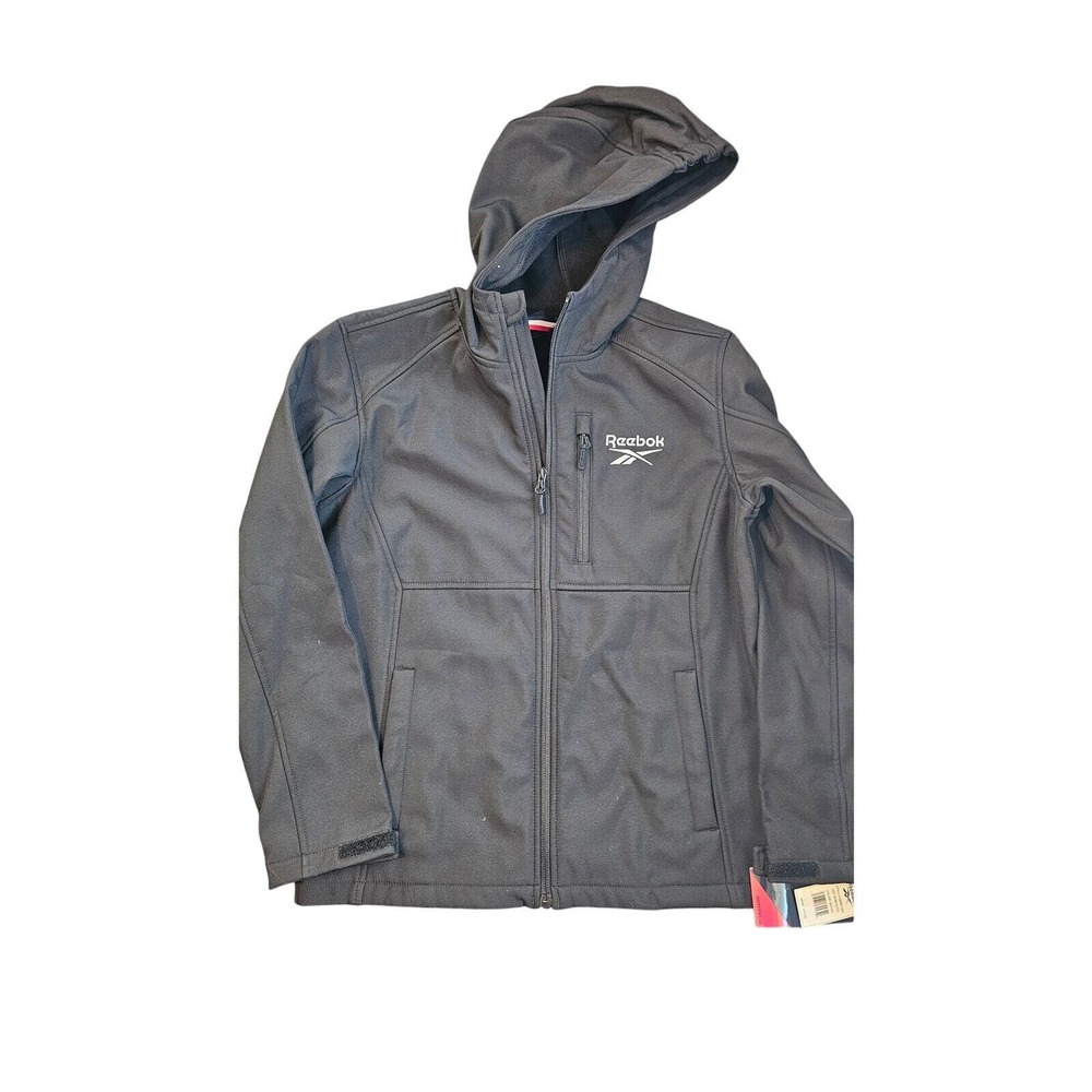 NWT Reebok Boys Black size 10/12 lightweight polyester jacket‎ NEW